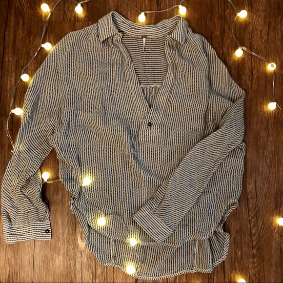 Free People Tops - Free People Striped Woven Top
